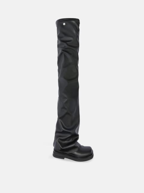THE ATTICO ''ROBIN OTK'' BLACK THIGH HIGH BOOT FLAT