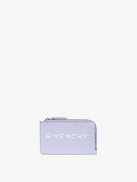 Givenchy GIV CUT ZIPPED CARDHOLDER IN 4G LEATHER