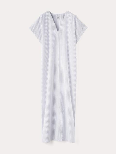 Totême Striped cotton tunic dress navy stripe