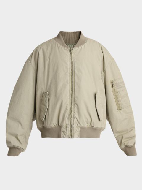 Balmain Men's Embroidered-Pocket Bomber Jacket