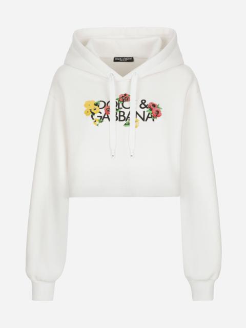 Dolce & Gabbana Cropped sweatshirt with flower print