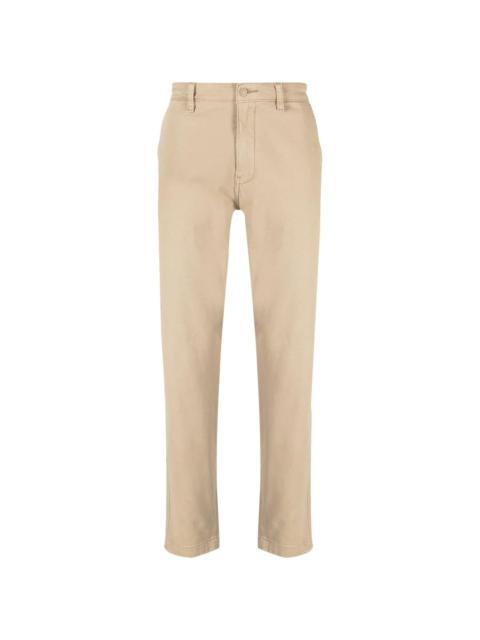 logo-patch chino trousers