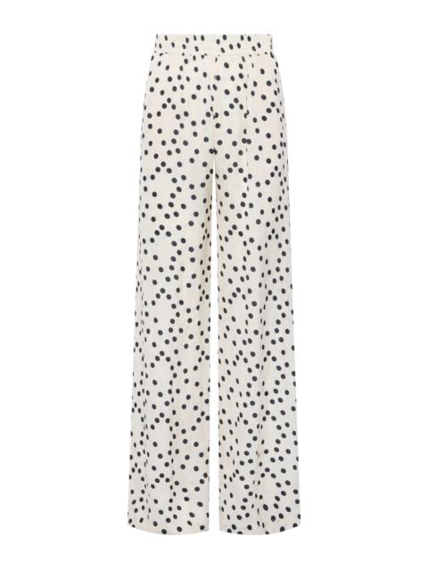 L'AGENCE Lillian Satin Wide-Leg Pant