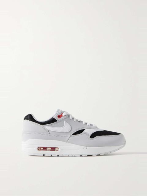 Air Max 1 suede, textured-leather and canvas sneakers