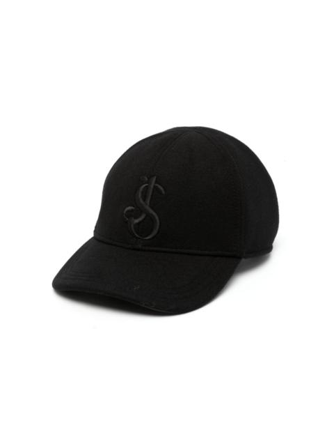 logo-embroidered cashmere cap