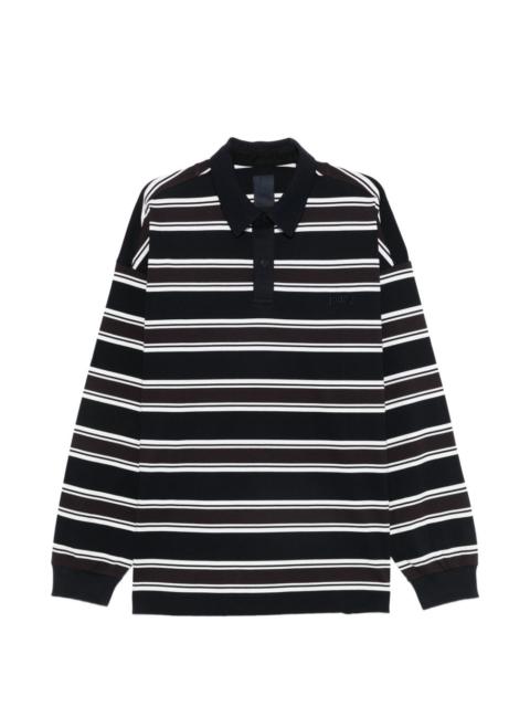 JUUN.J striped long-sleeve polo shirt