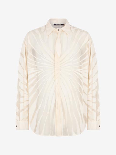Roberto Cavalli Shirt With Ray Devoré Print
