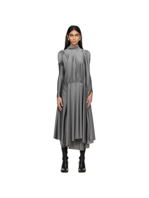 MARIE ADAM-LEENAERDT Gray Table Cover Maxi Dress