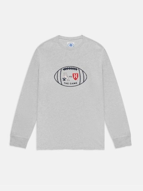 J. PRESS YALE X HARVARD "THE GAME" GREY LONG SLEEVE T-SHIRT