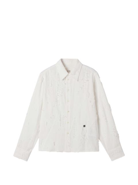 ADER error distressed collared shirt