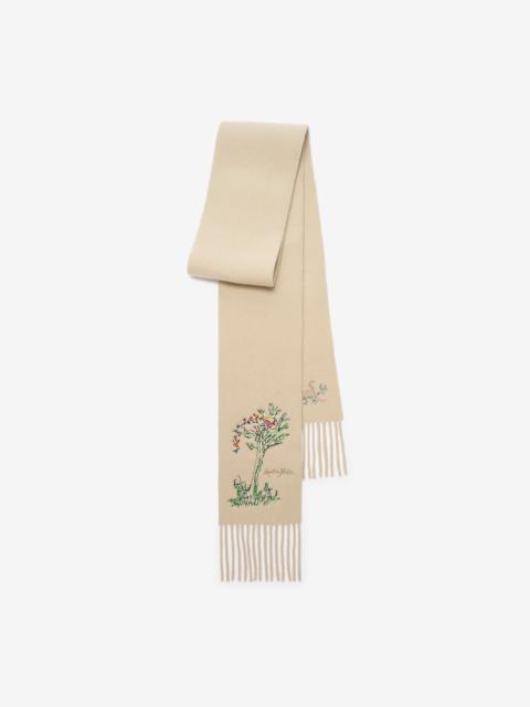 Burberry Narrow Brave Little Tree Cashmere Scarf