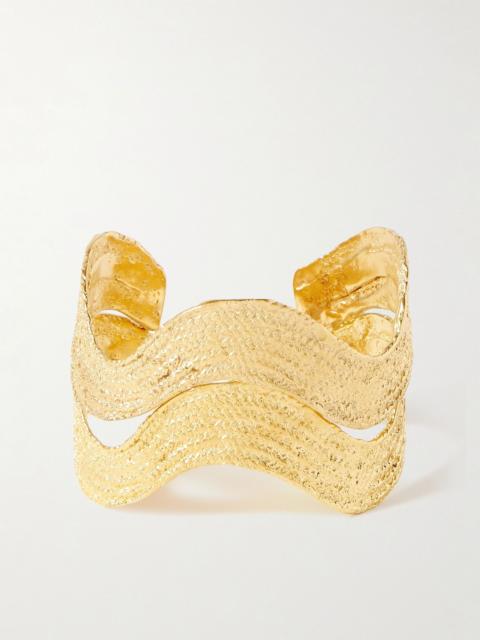 YSSO Dionysus set of two gold-plated cuffs Gold
