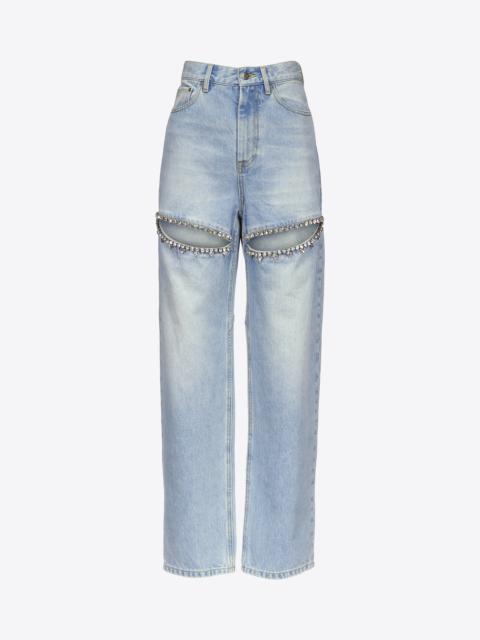 AREA CRYSTAL SLIT JEAN