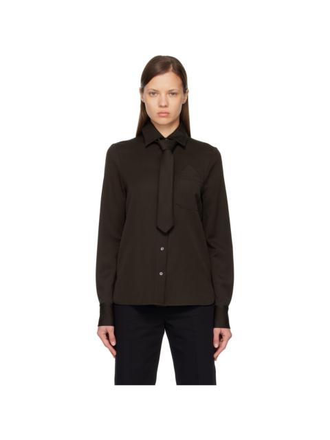 Acne Studios Brown Tie Shirt