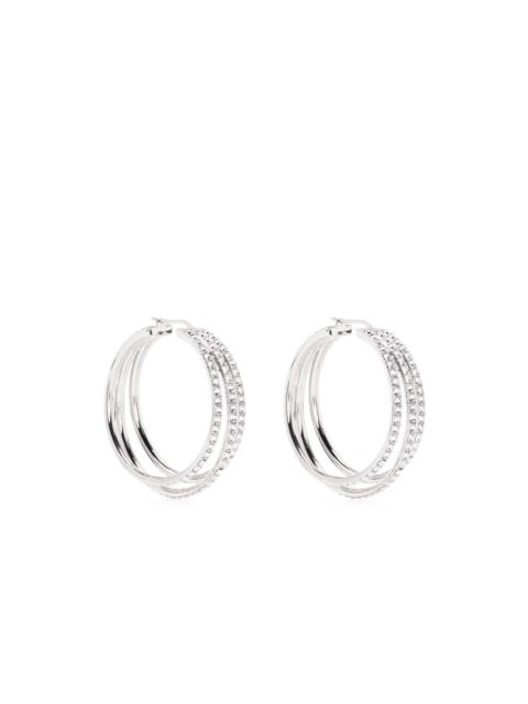 Amina Muaddi Vittoria crystal-embellished hoop earrings