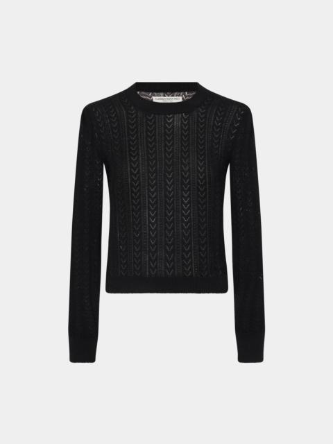 Alessandra Rich COTTON AND CASHMERE BLEND JUMPER