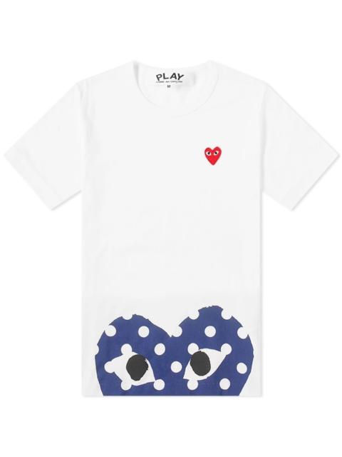 Comme des Garçons PLAY Comme des Garcons Play Polka Dot Hem Heart Tee