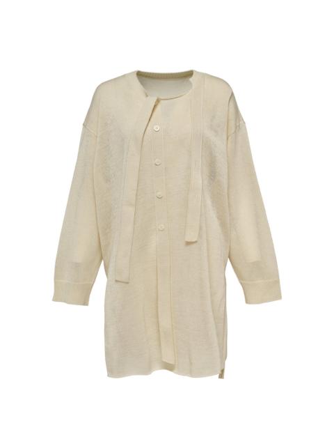 Buttoned Drape Knit Sweater