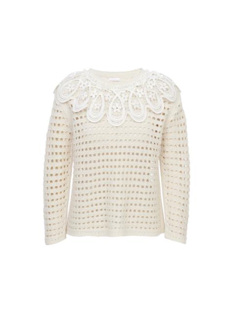 See by Chloé CROCHET SWEATER