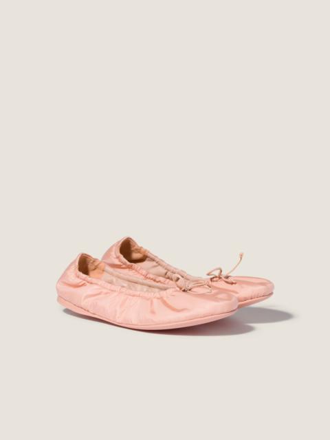 Miu Miu Foldable technical fabric ballerinas