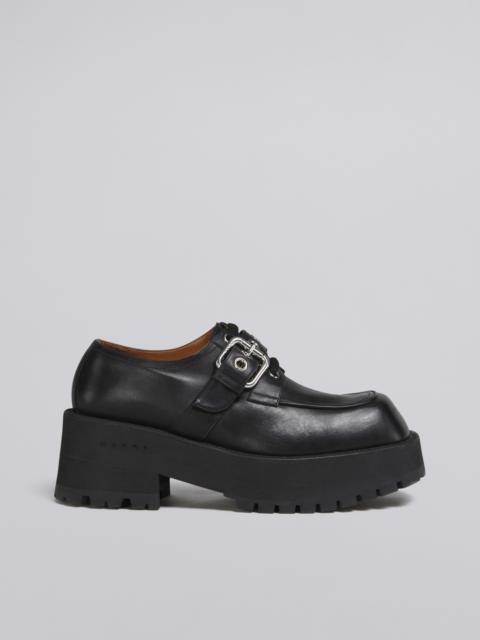 Marni BLACK SOFT CALF LEATHER MOCCASIN