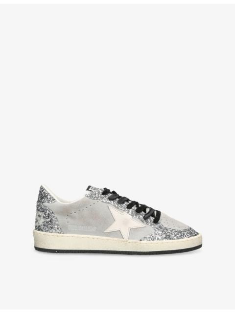Golden Goose Ballstar 60379 Glitter and Suede Trainers