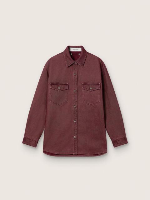 Golden Goose Women's shirt in burgundy denim
