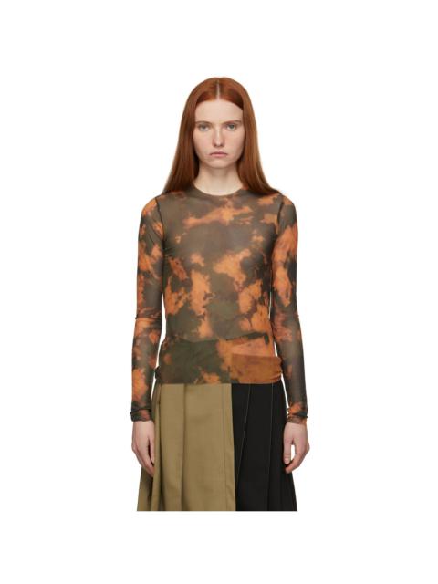 MARQUES’ALMEIDA SSENSE Exclusive Orange Mesh Long Sleeve T-Shirt