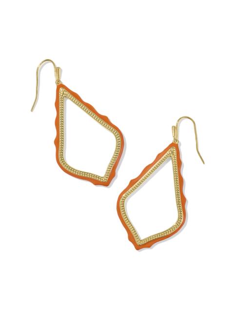 KENDRA SCOTT Sophee Enamel Gold Open Frame Earrings