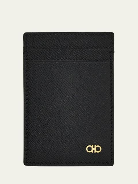 FERRAGAMO Men's Micro Gancio Money Clip Card Holder