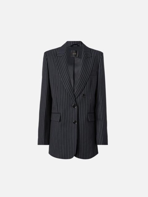 PINKO PINSTRIPED WOOL-BLEND JACKET