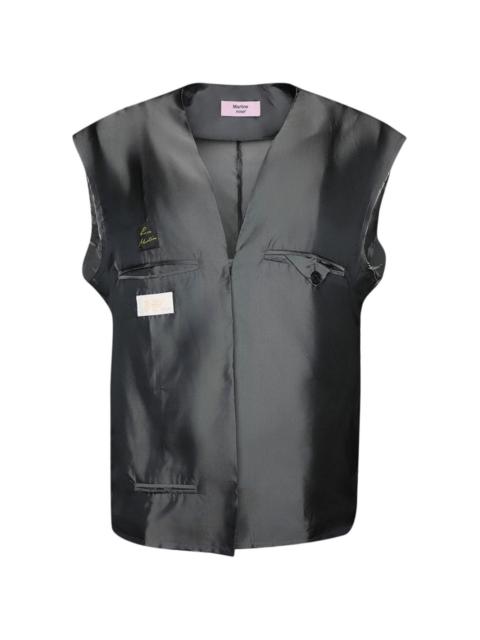 Martine Rose deconstructed logo-patch waistcoat
