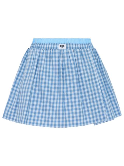 MSGM Micro Check Skorts