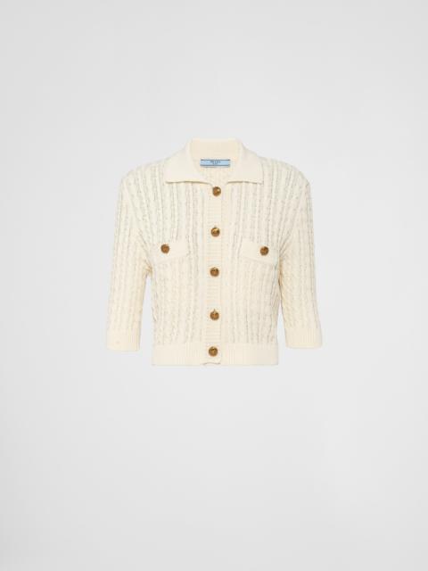 Prada Cable-knit cotton sweater