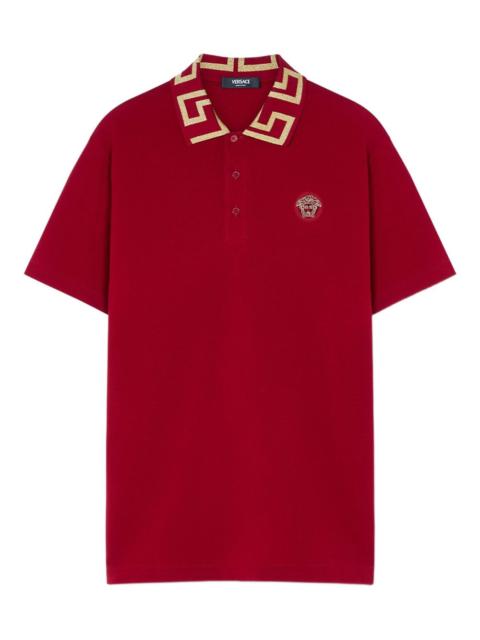 VERSACE Medusa Head logo-embroidery polo shirt