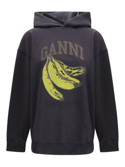 GANNI banana-print hoodie