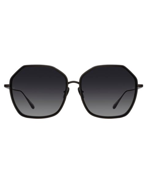 ROWE OVERSIZE SUNGLASSES IN MATT NICKEL