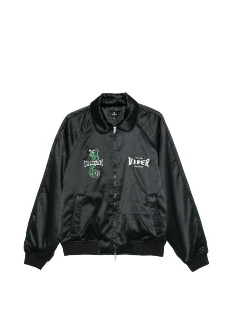 REPRESENT Viper-embroidered zip-fastening jacket