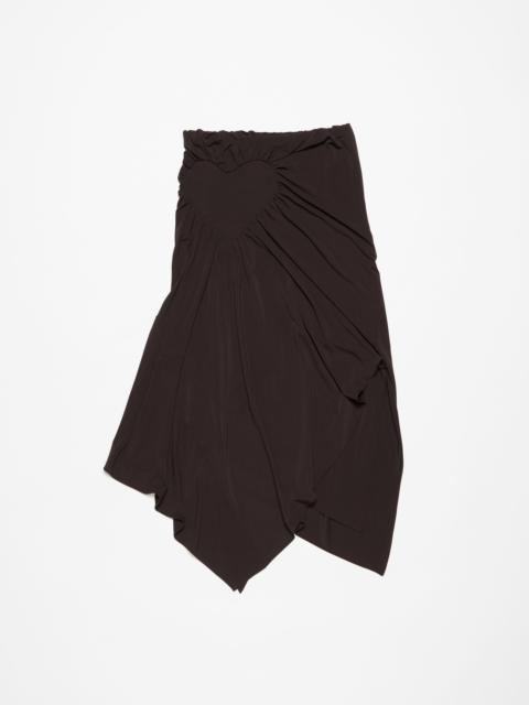 Acne Studios Asymmetric midi skirt - Chestnut brown