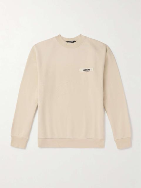 JACQUEMUS Logo-Appliquéd Cotton-Jersey Sweatshirt