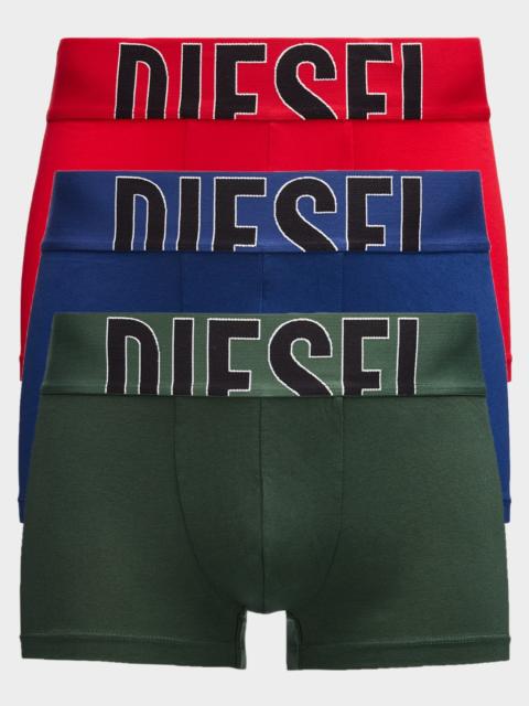 Diesel Men & apos;s Damien Pop Logo 3-Pack Boxer Briefs