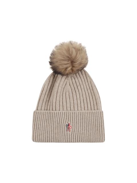 Moncler Grenoble pompom logo-patch beanie hat