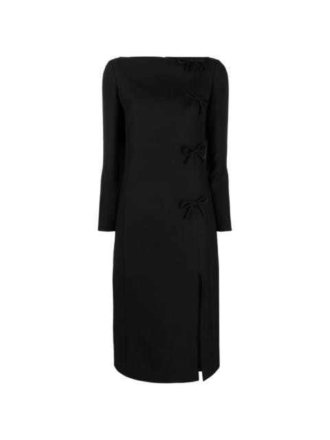 Valentino bow-detail midi dress