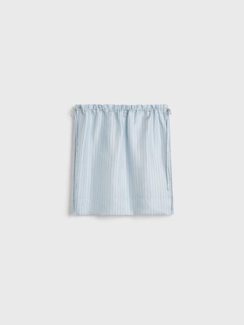 TOTEME Striped mini skirt ice/white