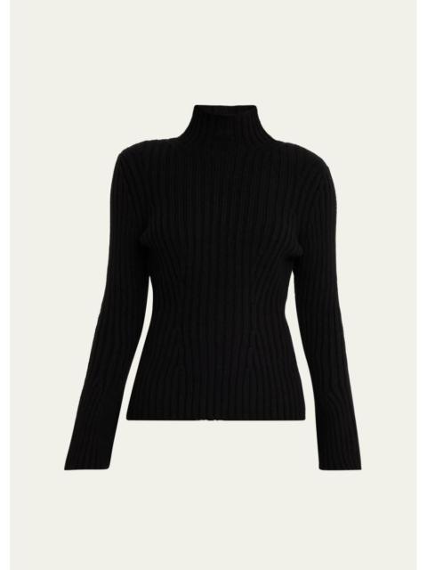 Lafayette 148 New York Ribbed Bell-Sleeve Sweater