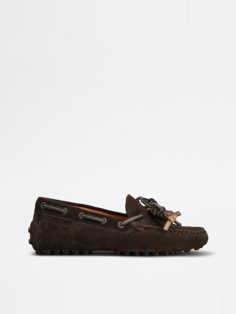 Tod's GOMMINO LOAFERS IN SUEDE - BROWN