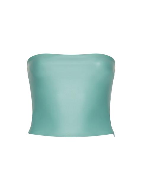 LAPOINTE Faux Leather Tube Top