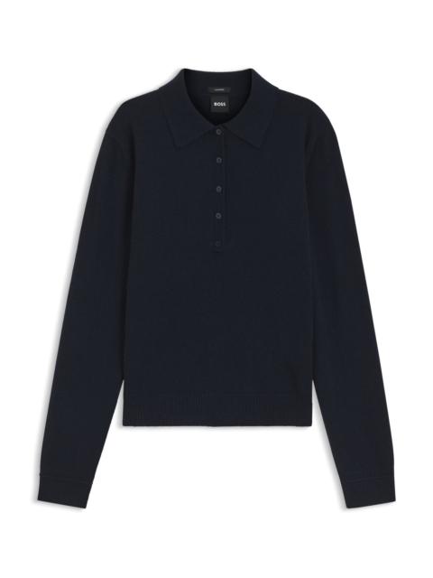 BOSS PURE CASHMERE POLO SWEATER
