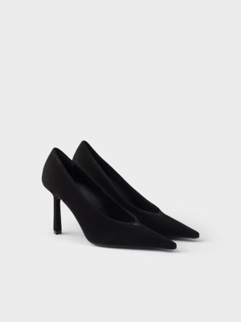 Prada Suede pointy toe pumps