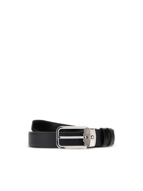 Montblanc reversible pebbled leather belt